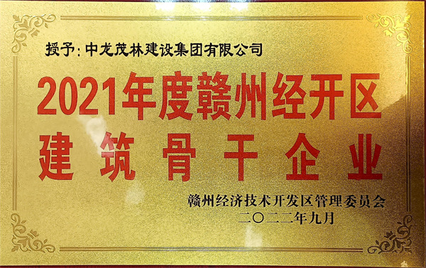 2021年度贛州經(jīng)開(kāi)區(qū)建筑骨干企業(yè)